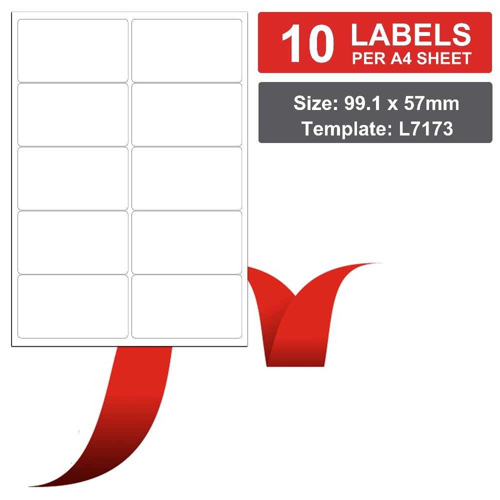 10 Labels Per A4 Sheet 99.1 X 57Mm – 100 Sheets Office Mailing Labels |  Inkmasters For Label Template 21 Per Sheet Word