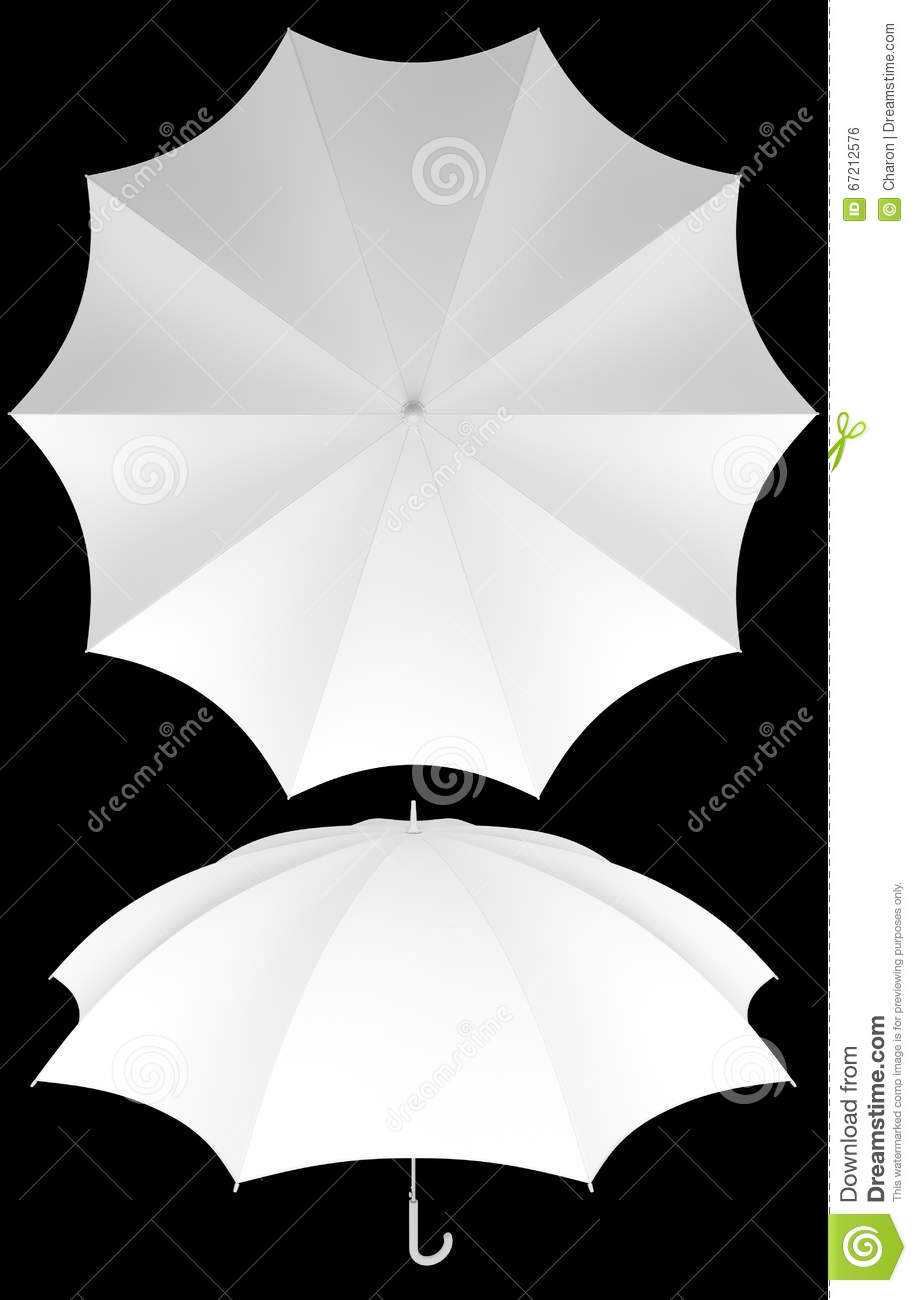 10 Rib Blank Umbrella Template Isolated Stock Photo For Blank Umbrella Template