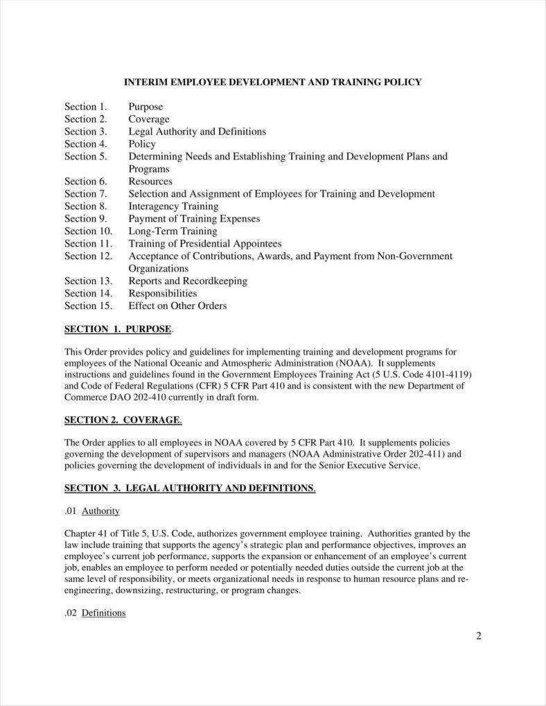 10+ Training Policy Templates Free Pdf Format Download With Training Documentation Template Word