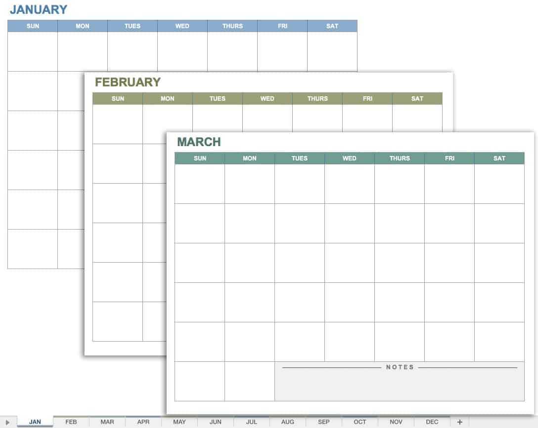 15 Free Monthly Calendar Templates | Smartsheet With Blank Activity Calendar Template