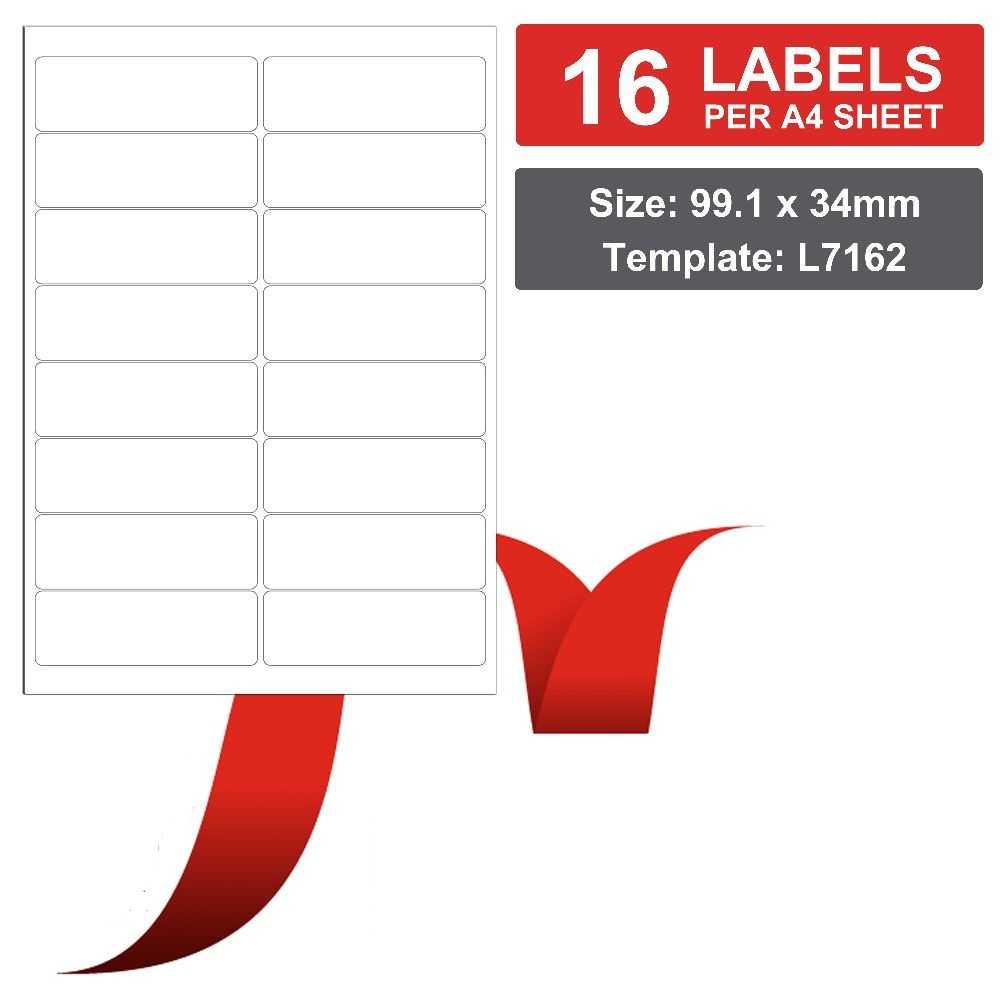 16 Labels Per A4 Sheet 99.1 X 34Mm – 100 Sheets Office Mailing Labels |  Inkmasters Regarding Word Label Template 16 Per Sheet A4