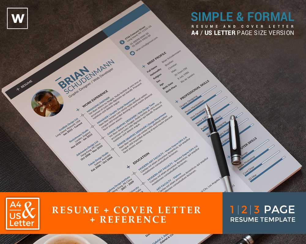 2 Page Professional Word Resume Template With Regard To Resume Templates Word 2007