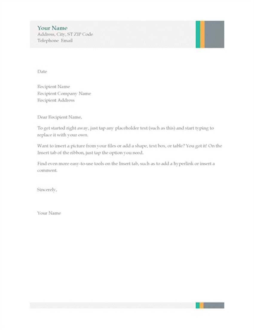 20 Best Free Microsoft Word Corporate Letterhead Templates Throughout Microsoft Word Business Letter Template