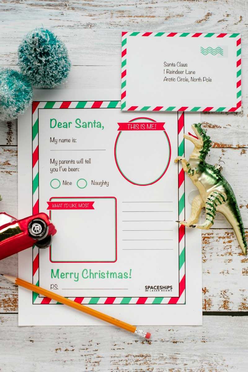20 Free Printable Letters To Santa Templates – Spaceships With Blank Letter Writing Template For Kids