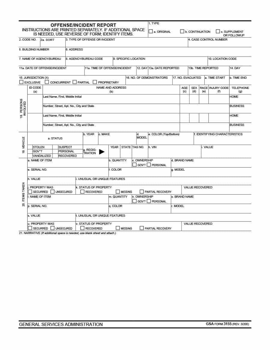 20+ Police Report Template & Examples [Fake / Real] ᐅ Pertaining To Police Report Template Pdf