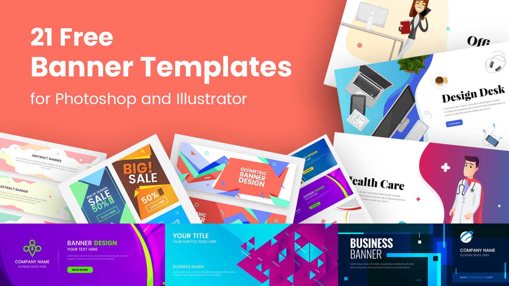 21 Free Banner Templates For Photoshop And Illustrator Within Website Banner Templates Free Download