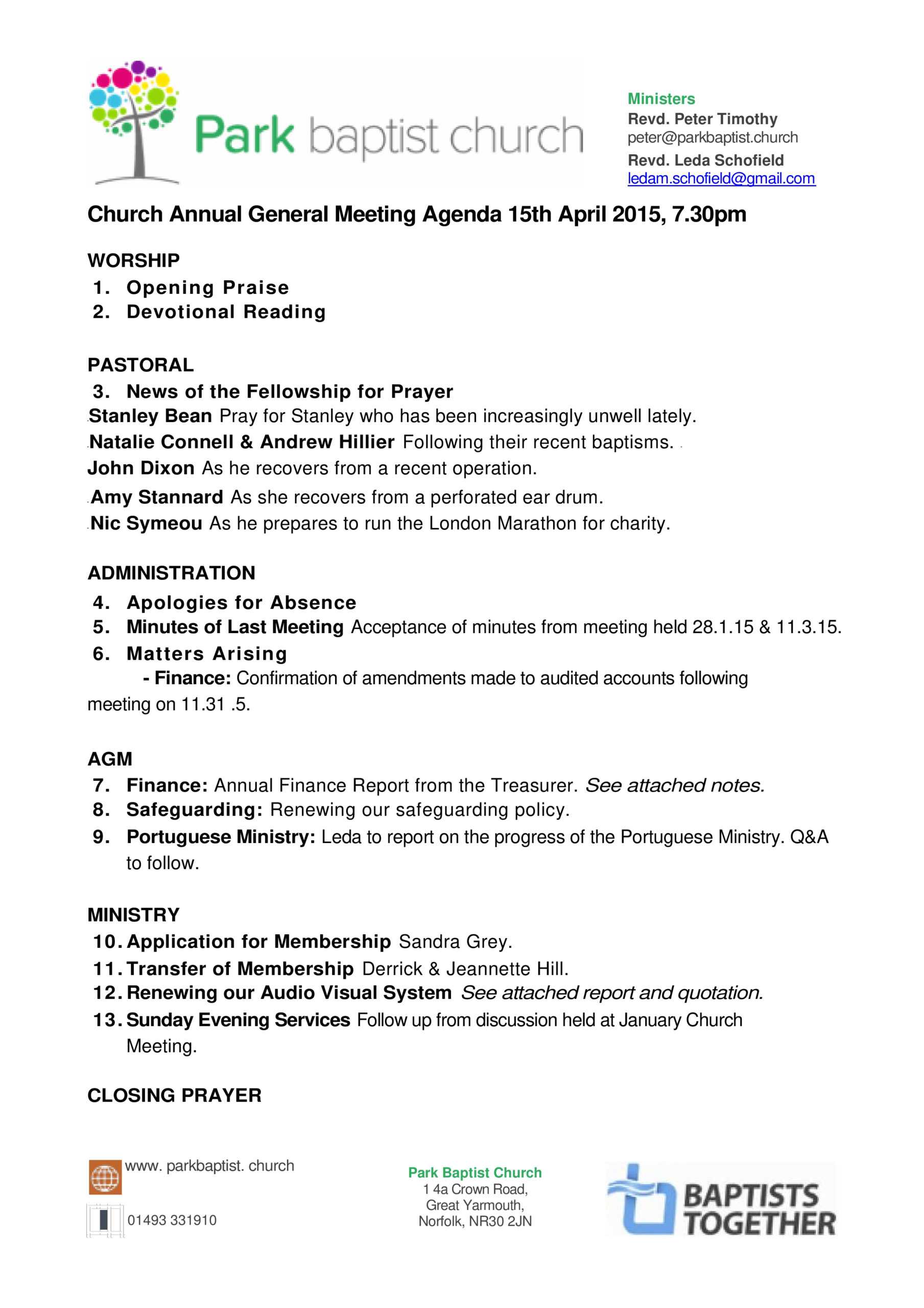 25 Blank Church Ministry Meeting Agenda Template Templates Intended For Blank Parking Ticket Template
