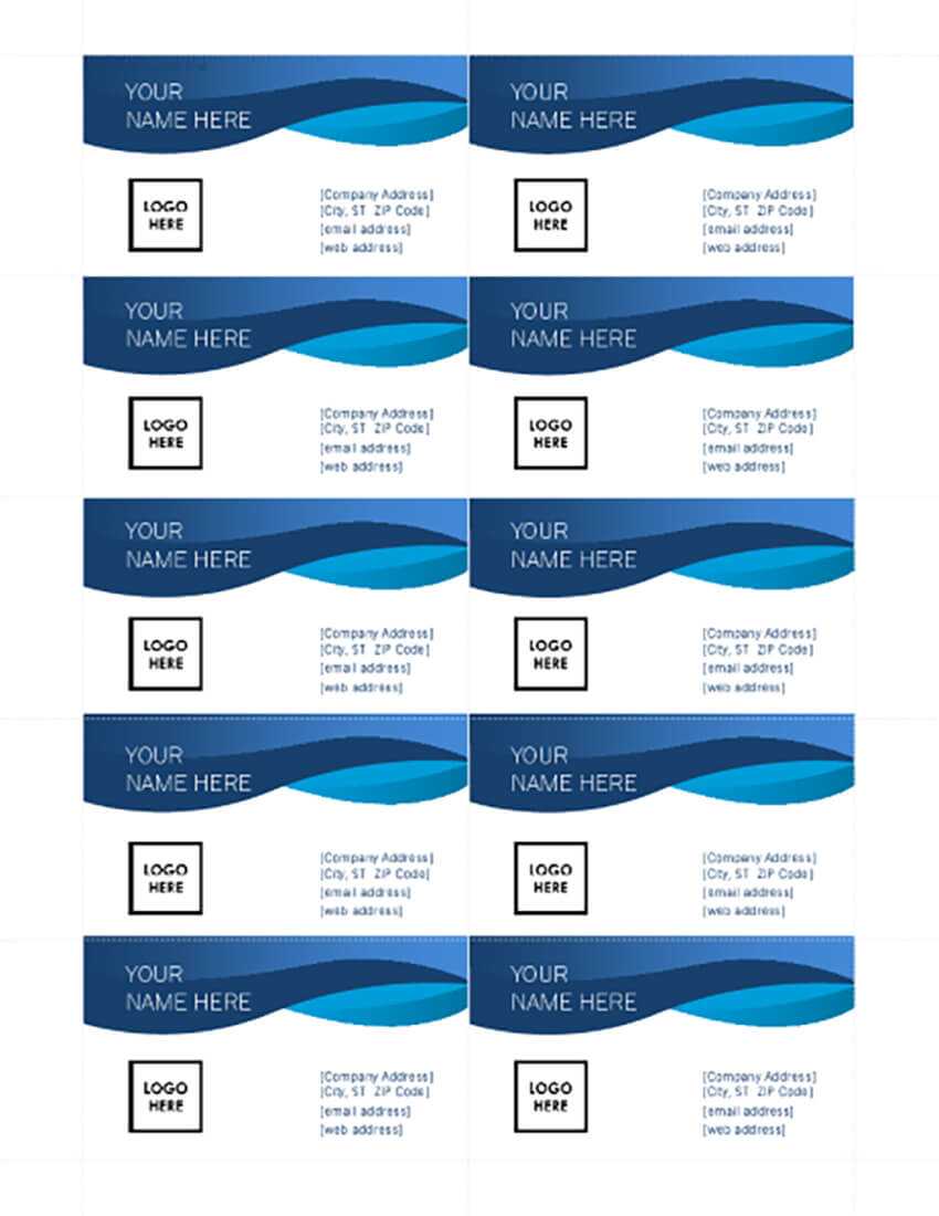 25+ Free Microsoft Word Business Card Templates (Printable Intended For Free Blank Business Card Template Word