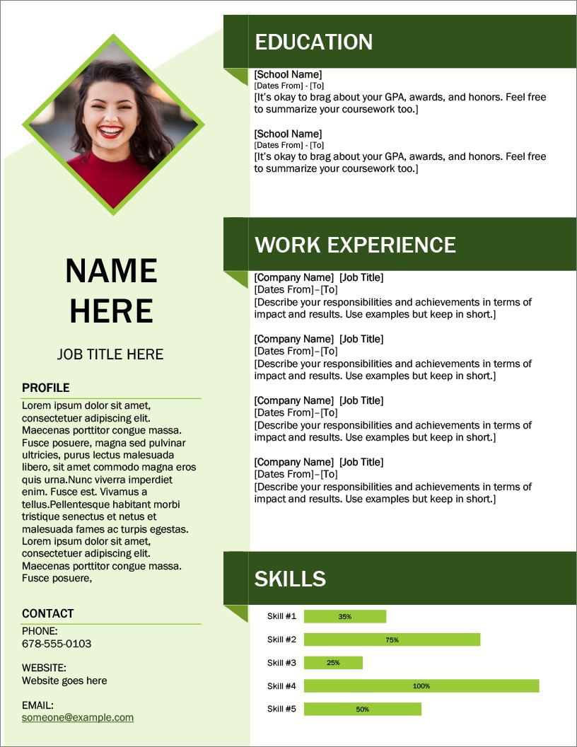 25 Resume Templates For Microsoft Word [Free Download] With Regard To Free Downloadable Resume Templates For Word