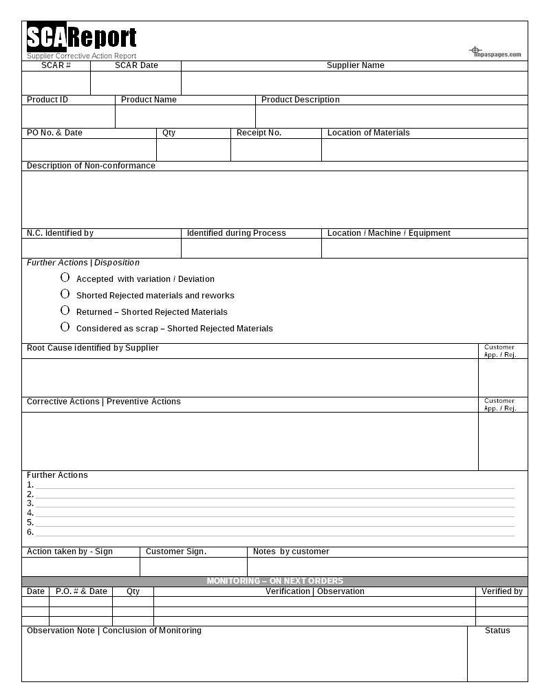 28+ [ Capa Report Sample ] | Capa For Iso 17025 Corrective Throughout Non Conformance Report Form Template