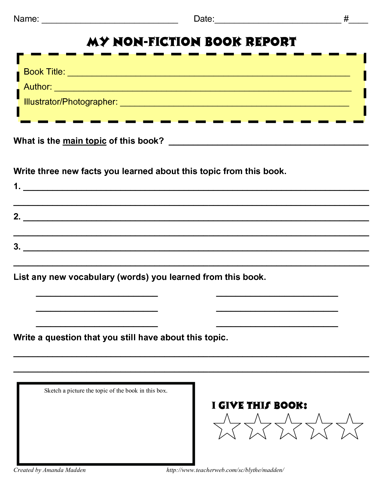 28+ [ Historical Fiction Book Report Form ] | Book Report Within Book Report Template Middle School