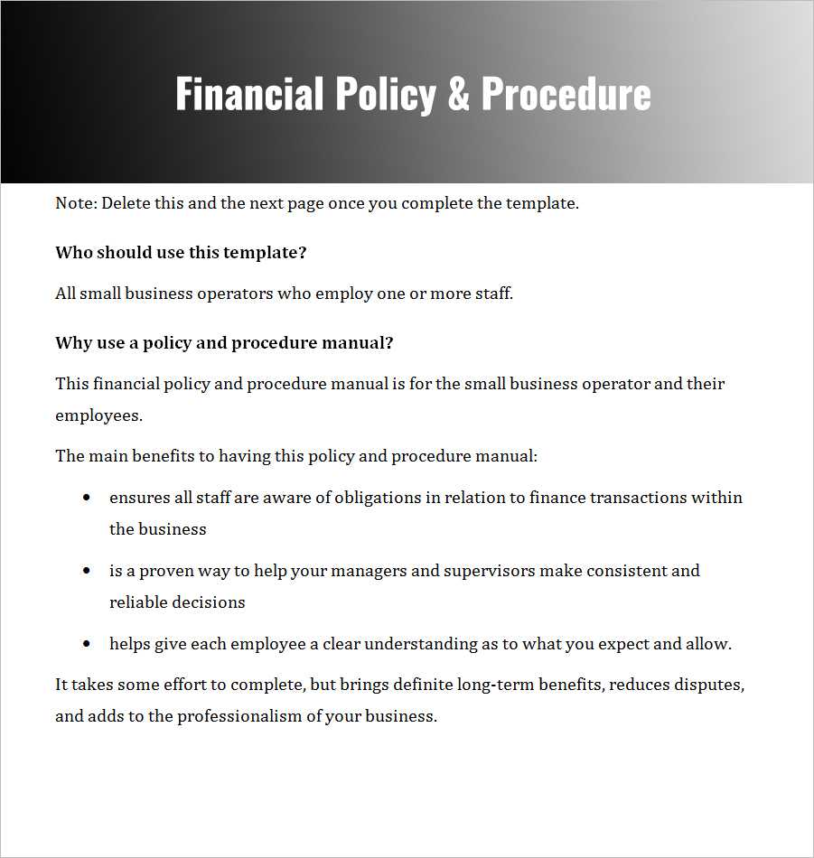 28+ Policy And Procedure Templates Free Word, Pdf Download With Procedure Manual Template Word Free