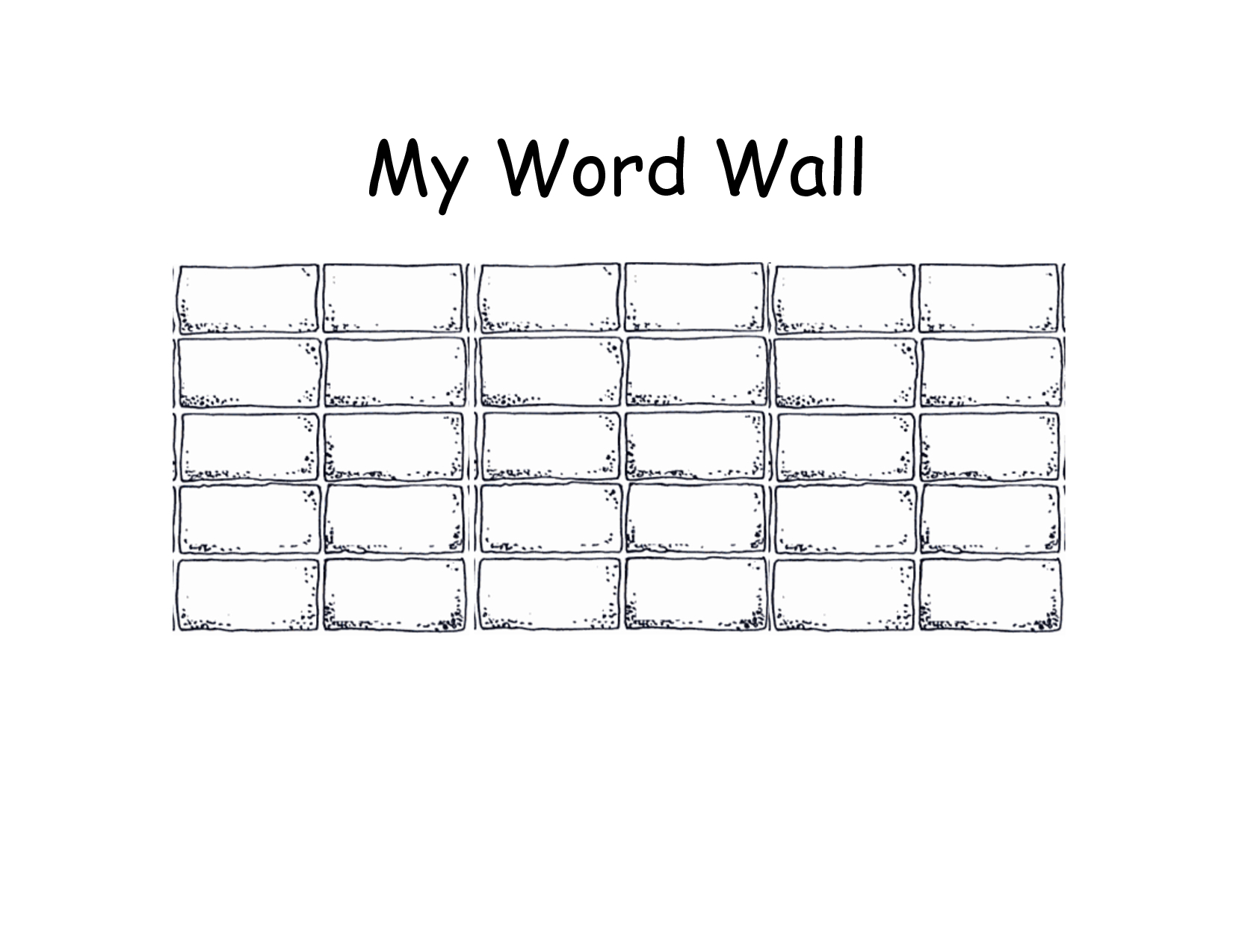 28+ [ Word Wall Template Free ] | 8 Best Images Of Personal Within Blank Word Wall Template Free