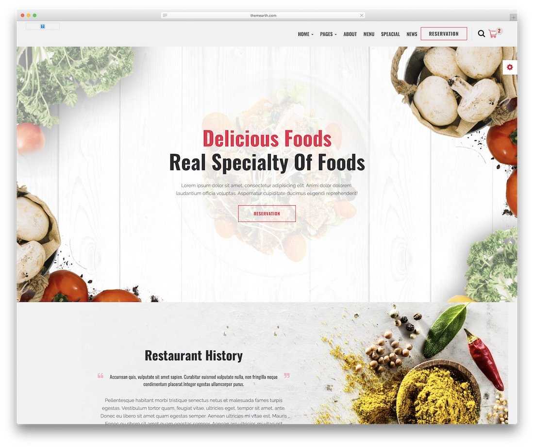 30 Best Food Website Templates That Satisfy All Food Lovers With Blank Food Web Template