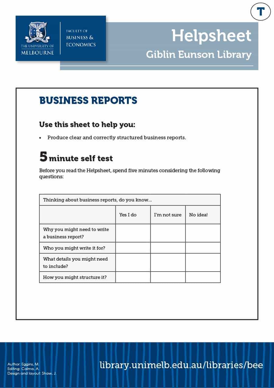 30+ Business Report Templates & Format Examples ᐅ Templatelab Inside Simple Business Report Template