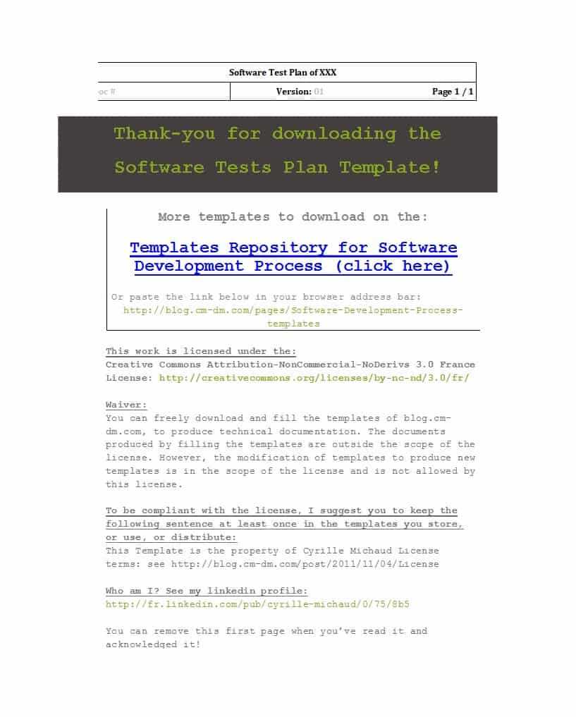 35 Software Test Plan Templates & Examples ᐅ Templatelab Within Software Test Plan Template Word