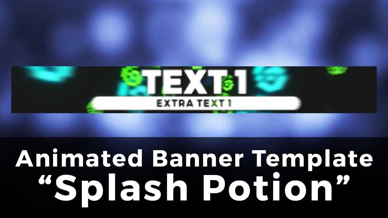 3D Advanced Minecraft Server Banner Template (Gif) – "splash Potion" Intended For Minecraft Server Banner Template