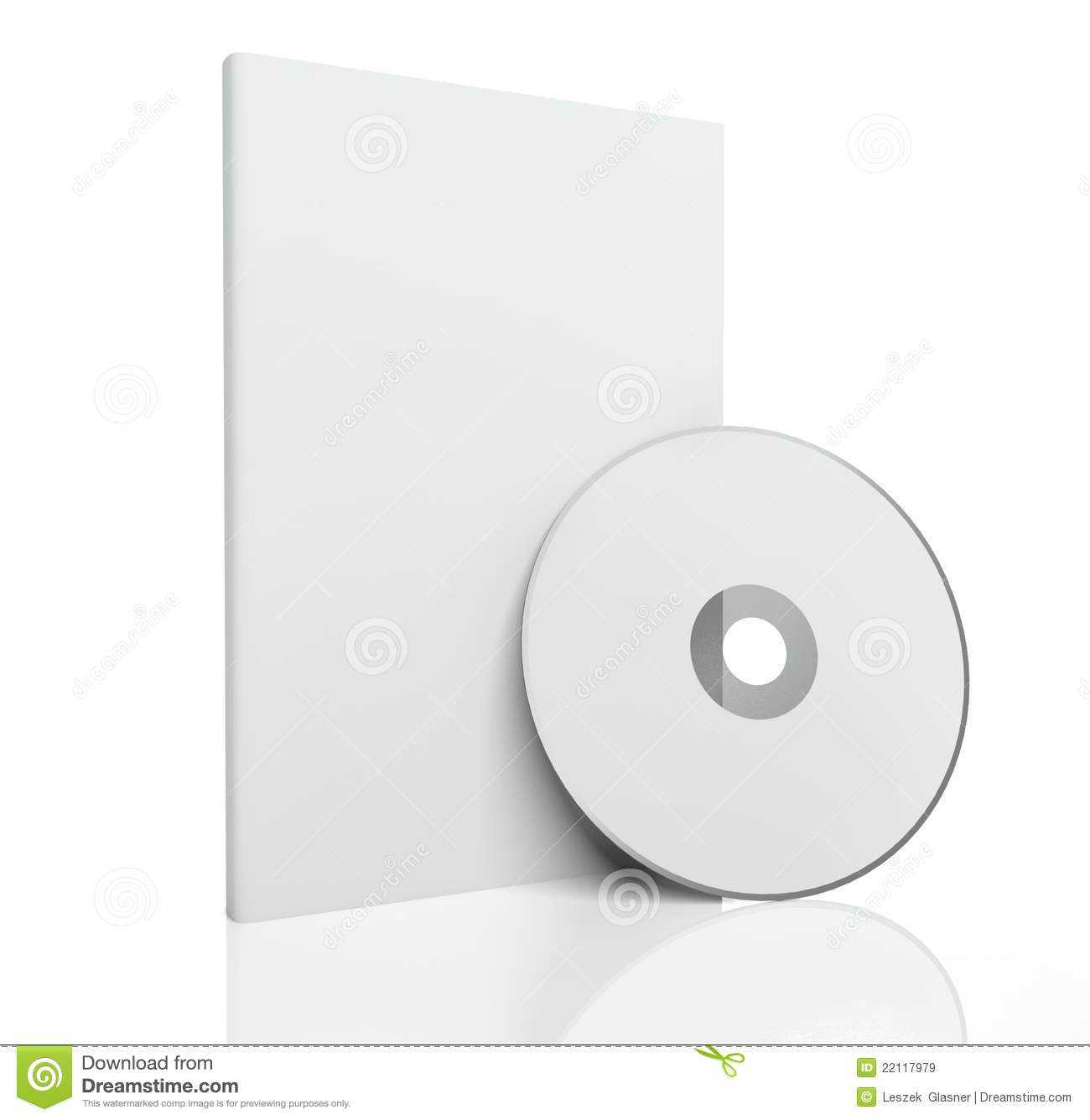 3D Blank Box And Cd Or Dvd Disk Stock Illustration For Blank Cd Template Word