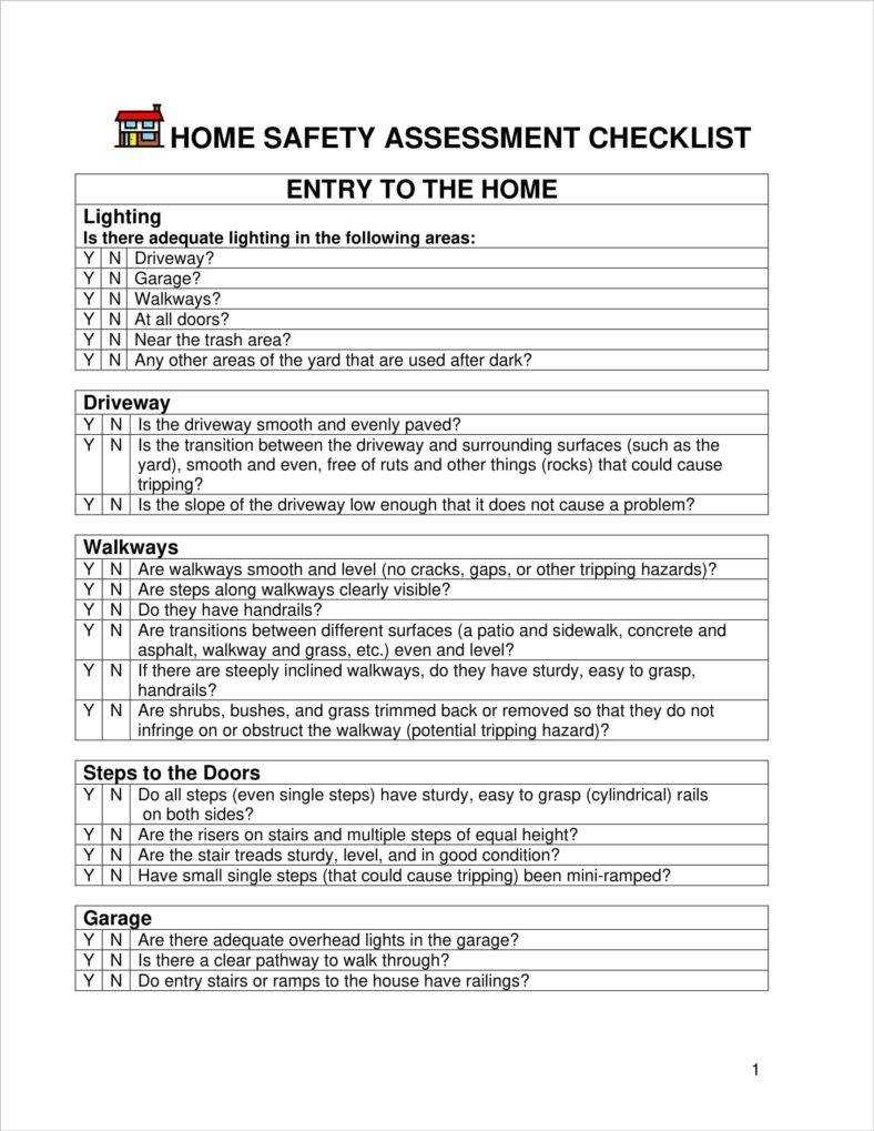 4+ Home Safety Assessment Templates – Pdf, Doc | Free Inside Safety Analysis Report Template