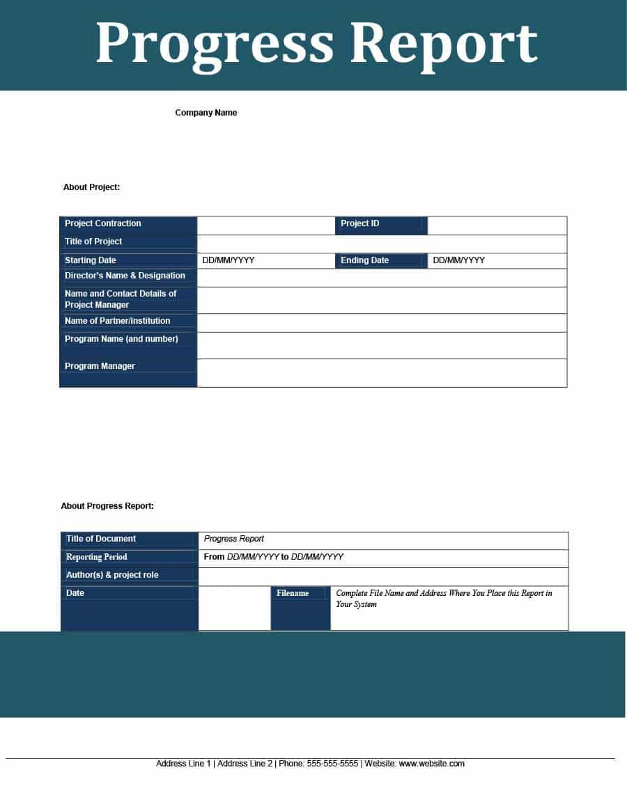 40+ Project Status Report Templates [Word, Excel, Ppt] ᐅ For One Page Project Status Report Template