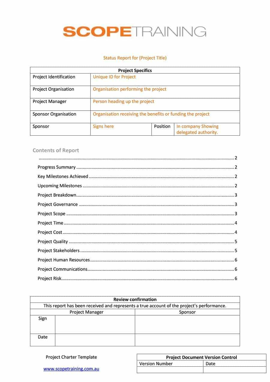 40+ Project Status Report Templates [Word, Excel, Ppt] ᐅ Intended For Activity Report Template Word