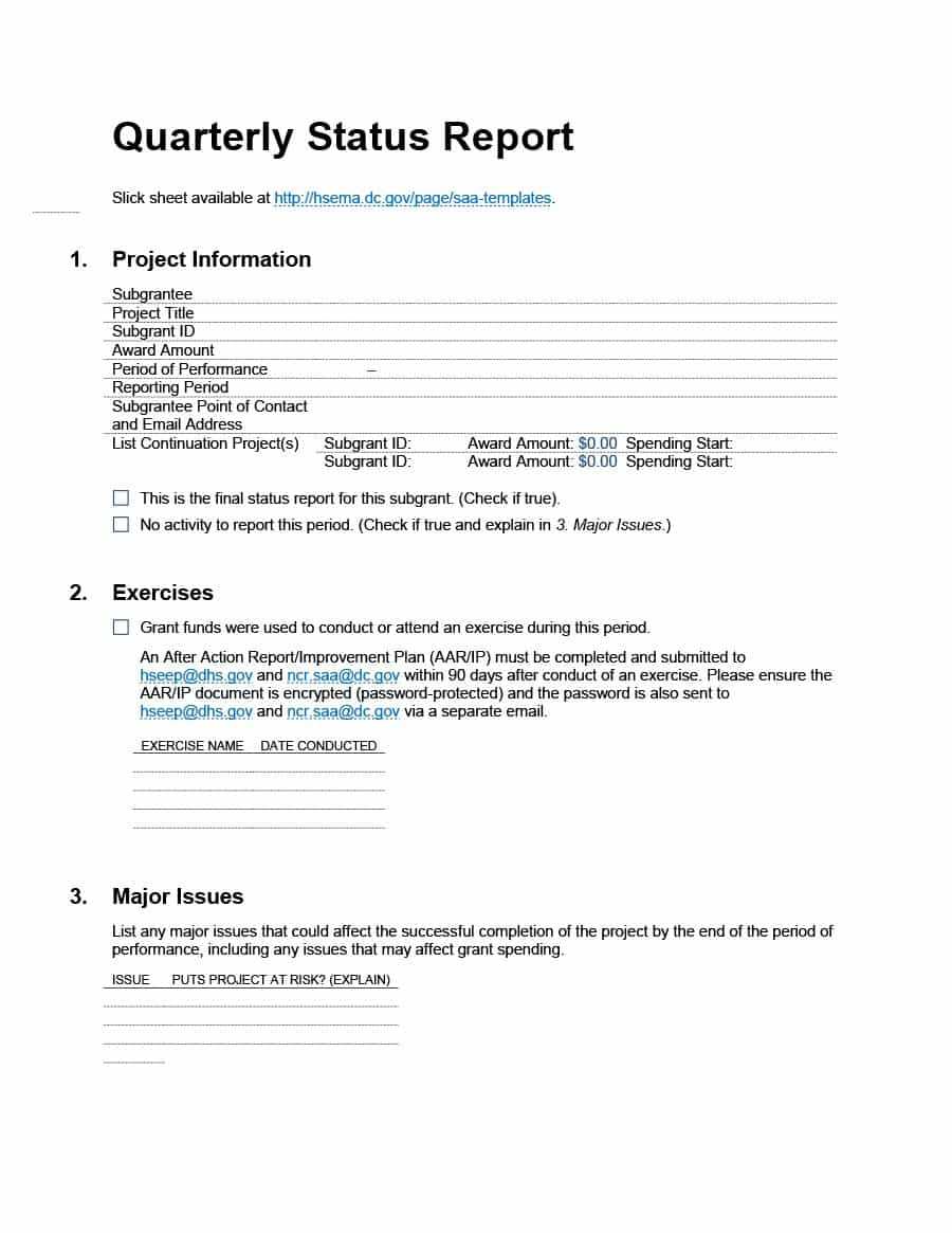 40+ Project Status Report Templates [Word, Excel, Ppt] ᐅ With Project Status Report Email Template