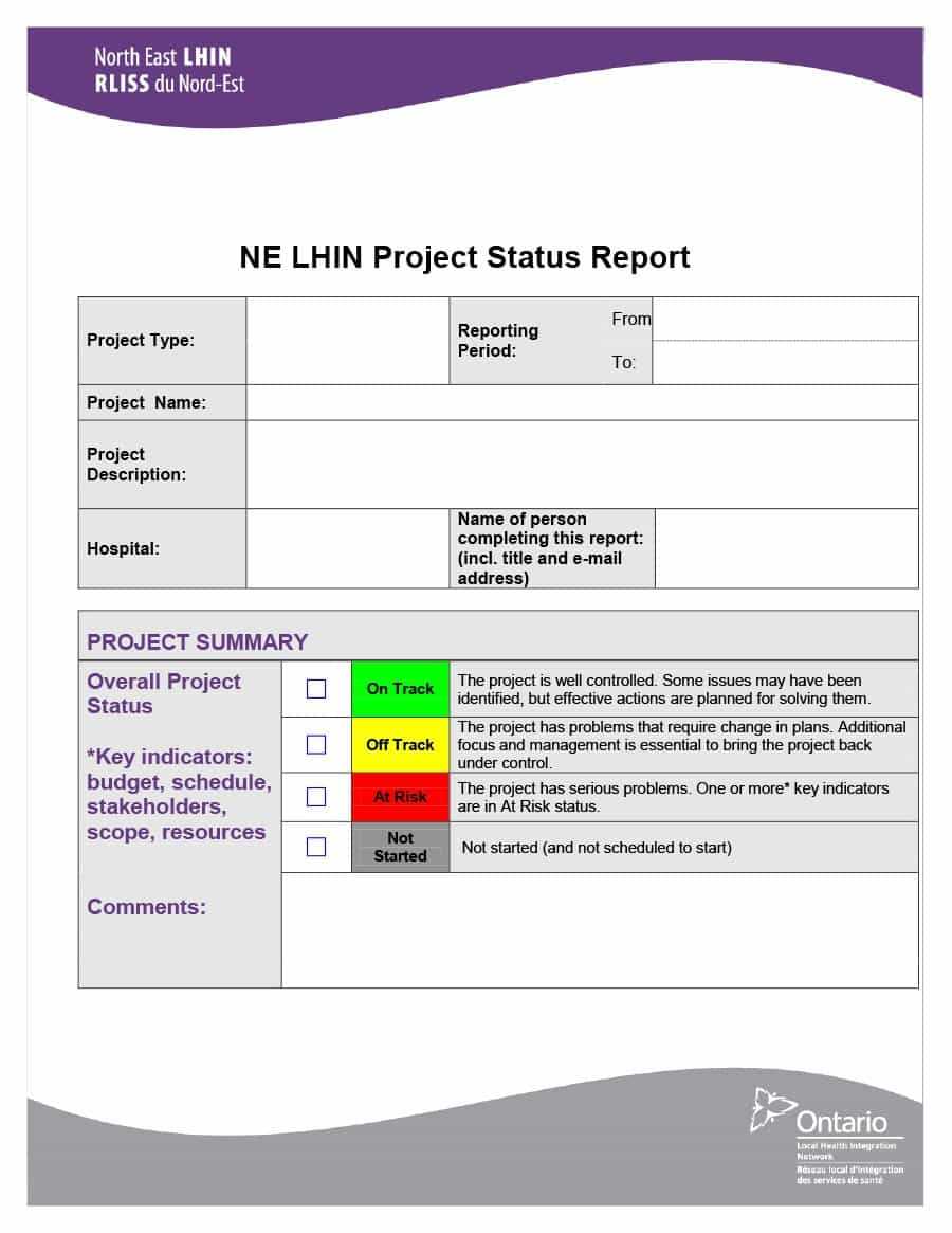 40+ Project Status Report Templates [Word, Excel, Ppt] ᐅ With Regard To One Page Project Status Report Template