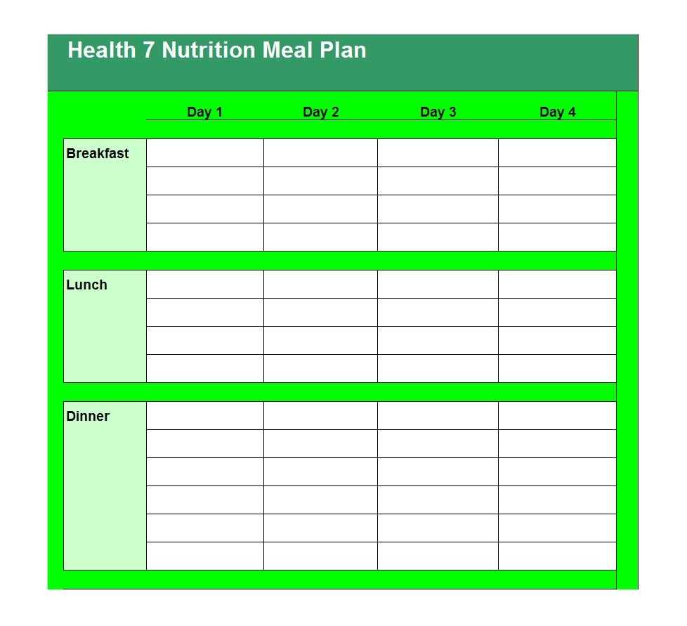 40+ Weekly Meal Planning Templates ᐅ Templatelab Inside Menu Planning Template Word