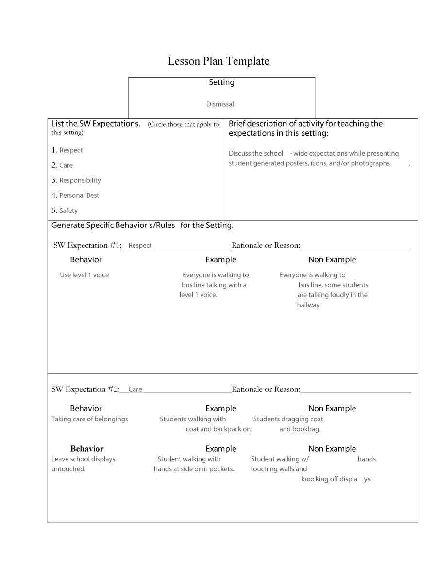 44 Free Lesson Plan Templates [Common Core, Preschool, Weekly] Intended For Blank Preschool Lesson Plan Template
