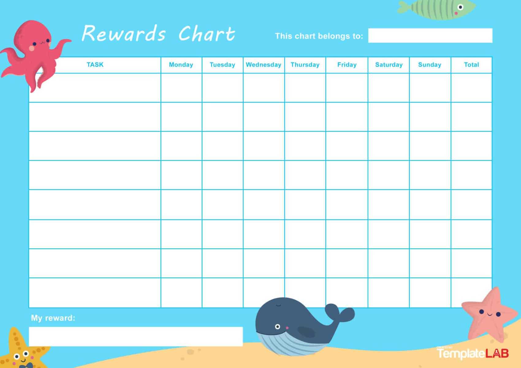 44 Printable Reward Charts For Kids (Pdf, Excel & Word) With Regard To 33 Up Label Template Word