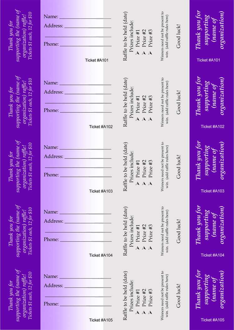 45+ Raffle Ticket Templates | Make Your Own Raffle Tickets Intended For Free Raffle Ticket Template For Word