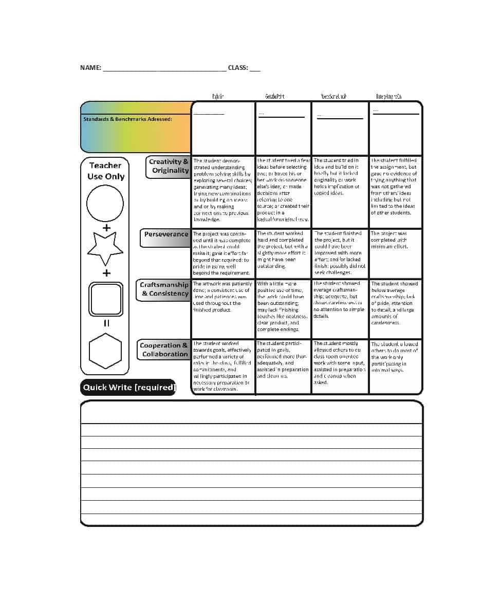 46 Editable Rubric Templates (Word Format) ᐅ Templatelab Throughout Making Words Template