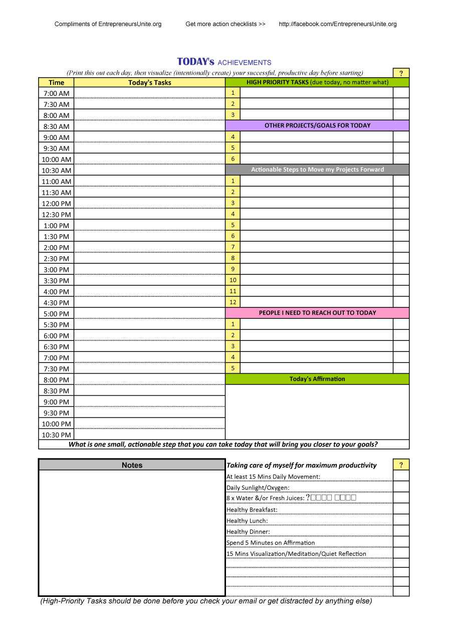 47 Printable Daily Planner Templates (Free In Word/excel/pdf) Intended For Printable Blank Daily Schedule Template