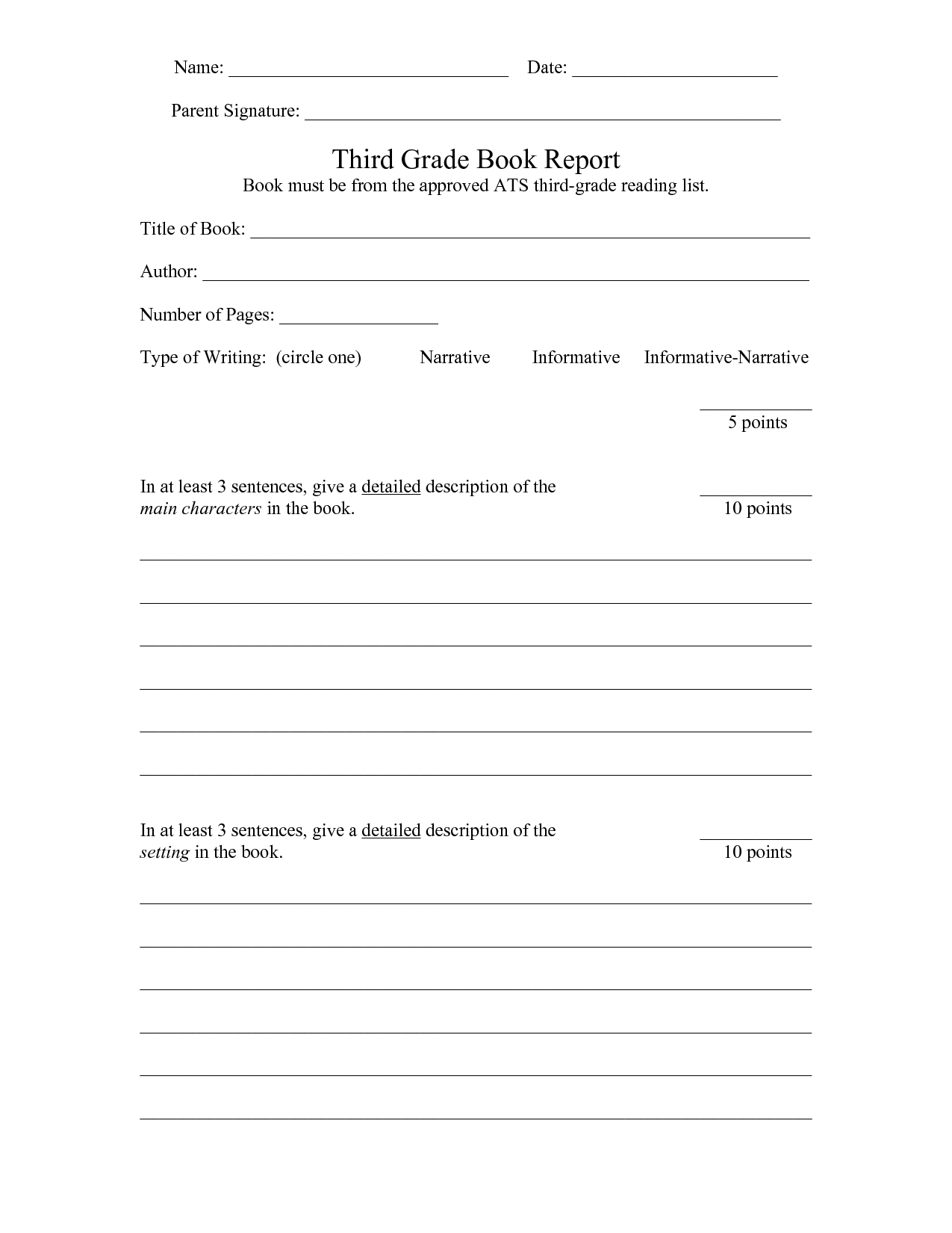 4Th Grade Book Report Worksheets | Printable Worksheets And Pertaining To Book Report Template 5Th Grade