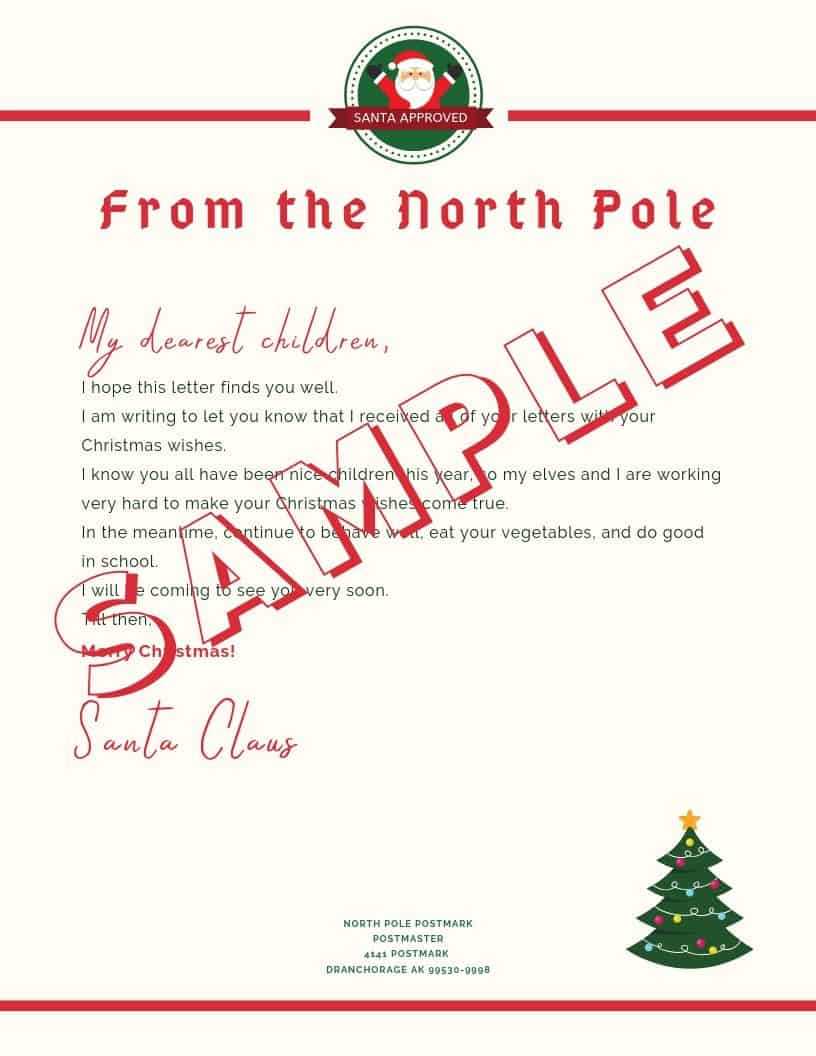 5 Letter To Santa Template Printables (Downloadable Pdf) Throughout Letter From Santa Template Word