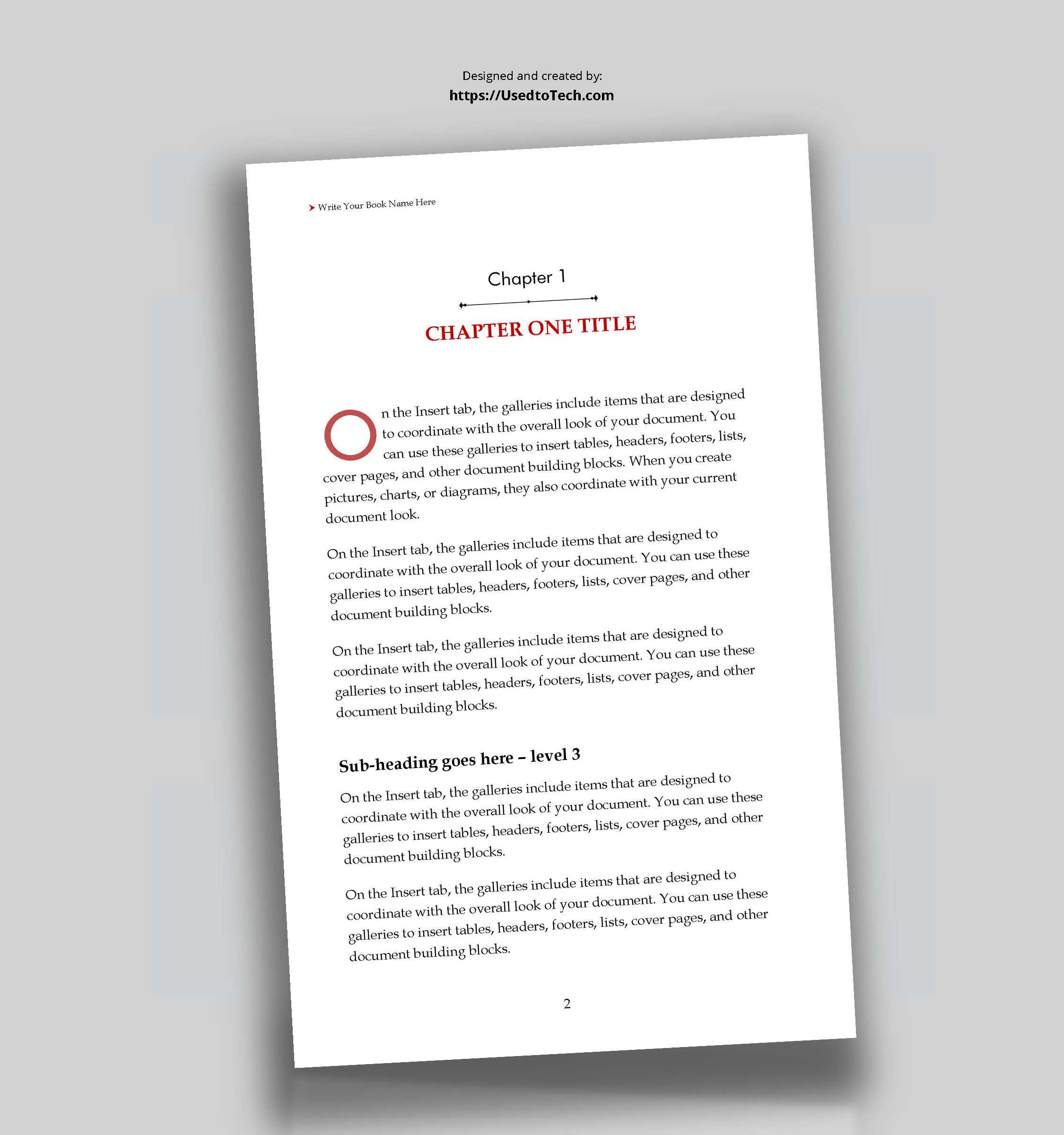 5 X 8 Editable Book Template In Word – Used To Tech With How To Create A Book Template In Word