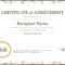 50 Free Creative Blank Certificate Templates In Psd Regarding Blank Certificate Of Achievement Template