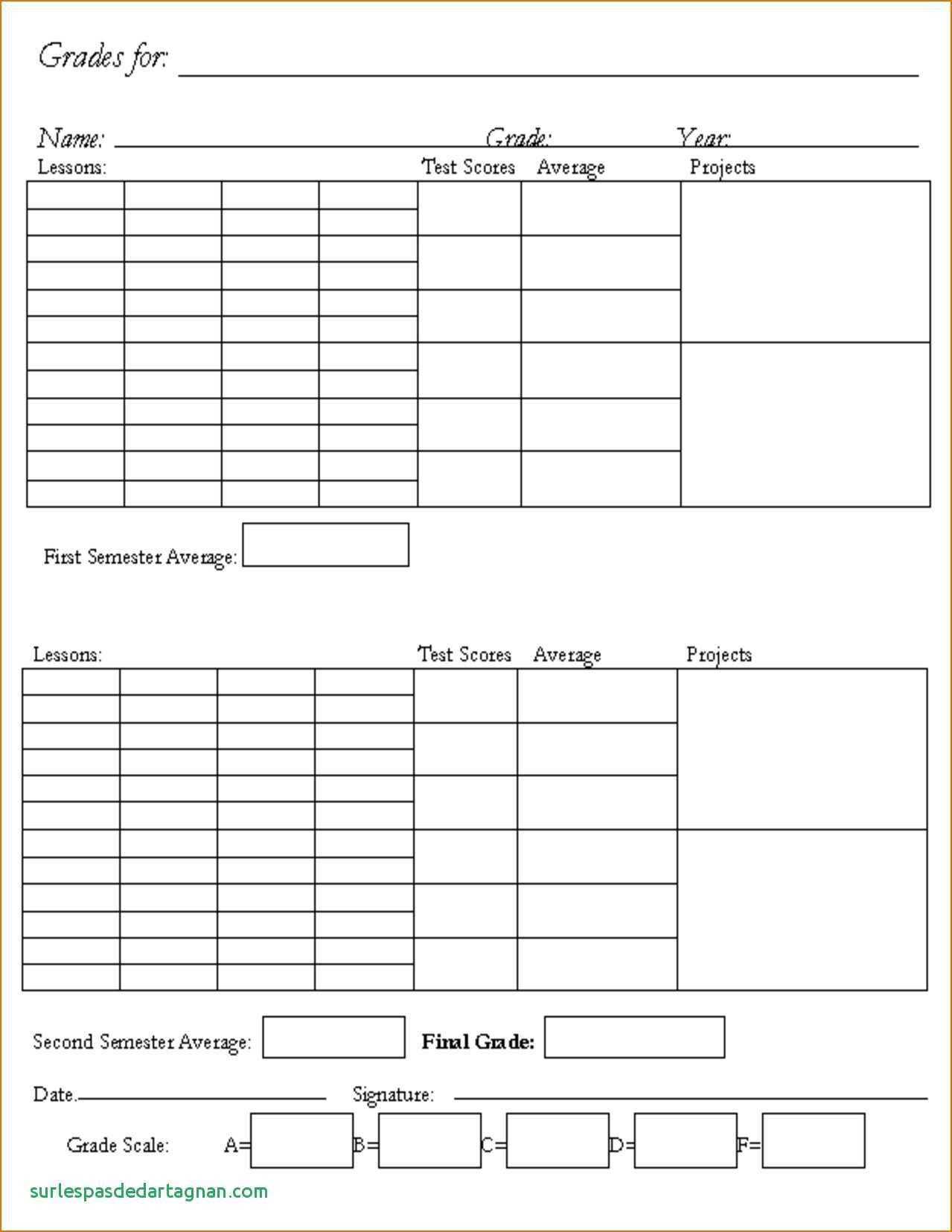 56 Free Printable Homeschool Middle School Report Card With Report Card Template Middle School