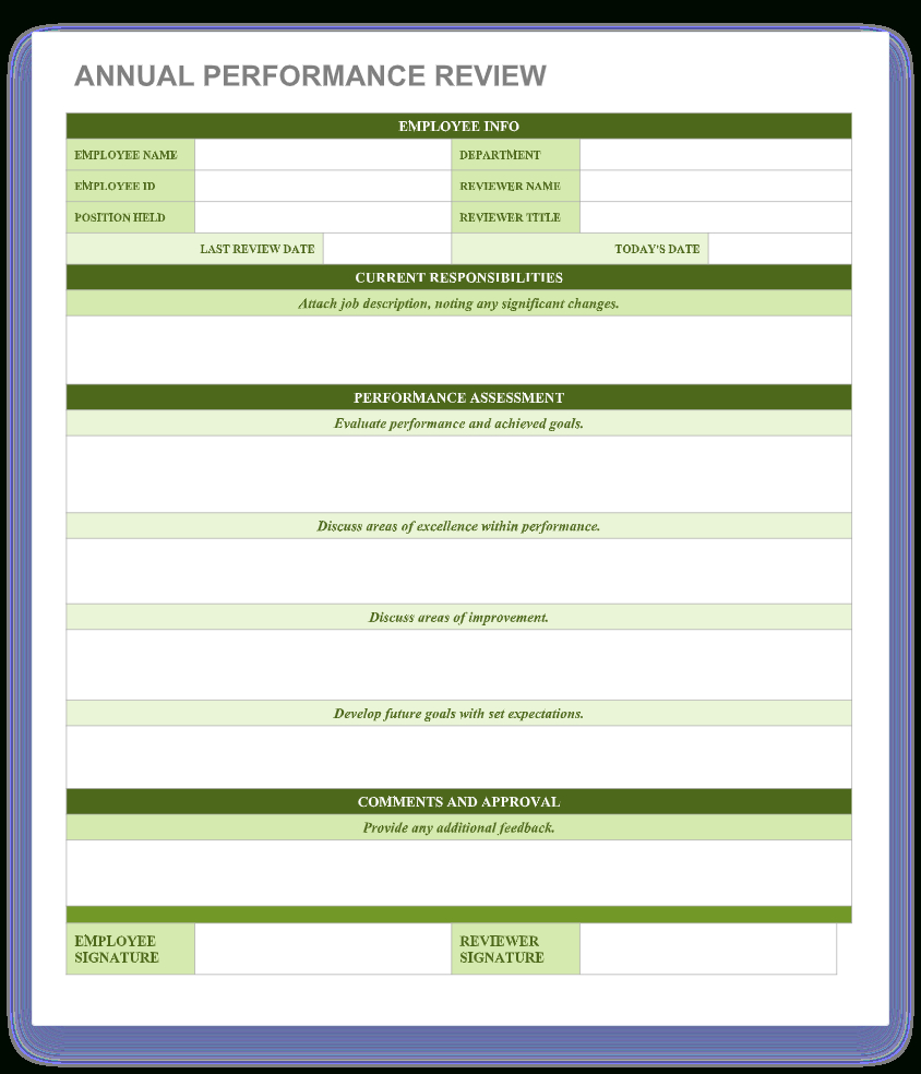 70+ Free Employee Performance Review Templates – Word, Pdf In Annual Review Report Template