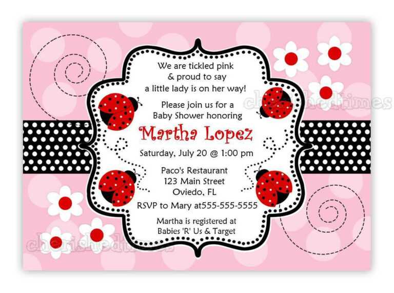 77 Free Blank Ladybug Invitation Template Templatesblank Throughout