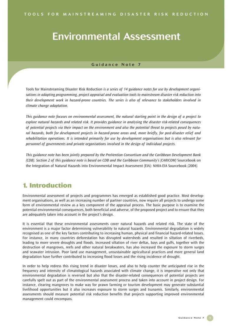 8+ Environmental Assessment Templates – Pdf | Free & Premium Throughout Environmental Impact Report Template