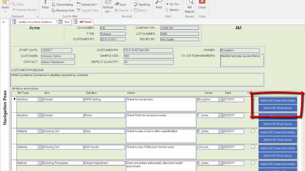 8D Manager, Corrective Action Software For Instant Download. Intended For 8D Report Template Xls