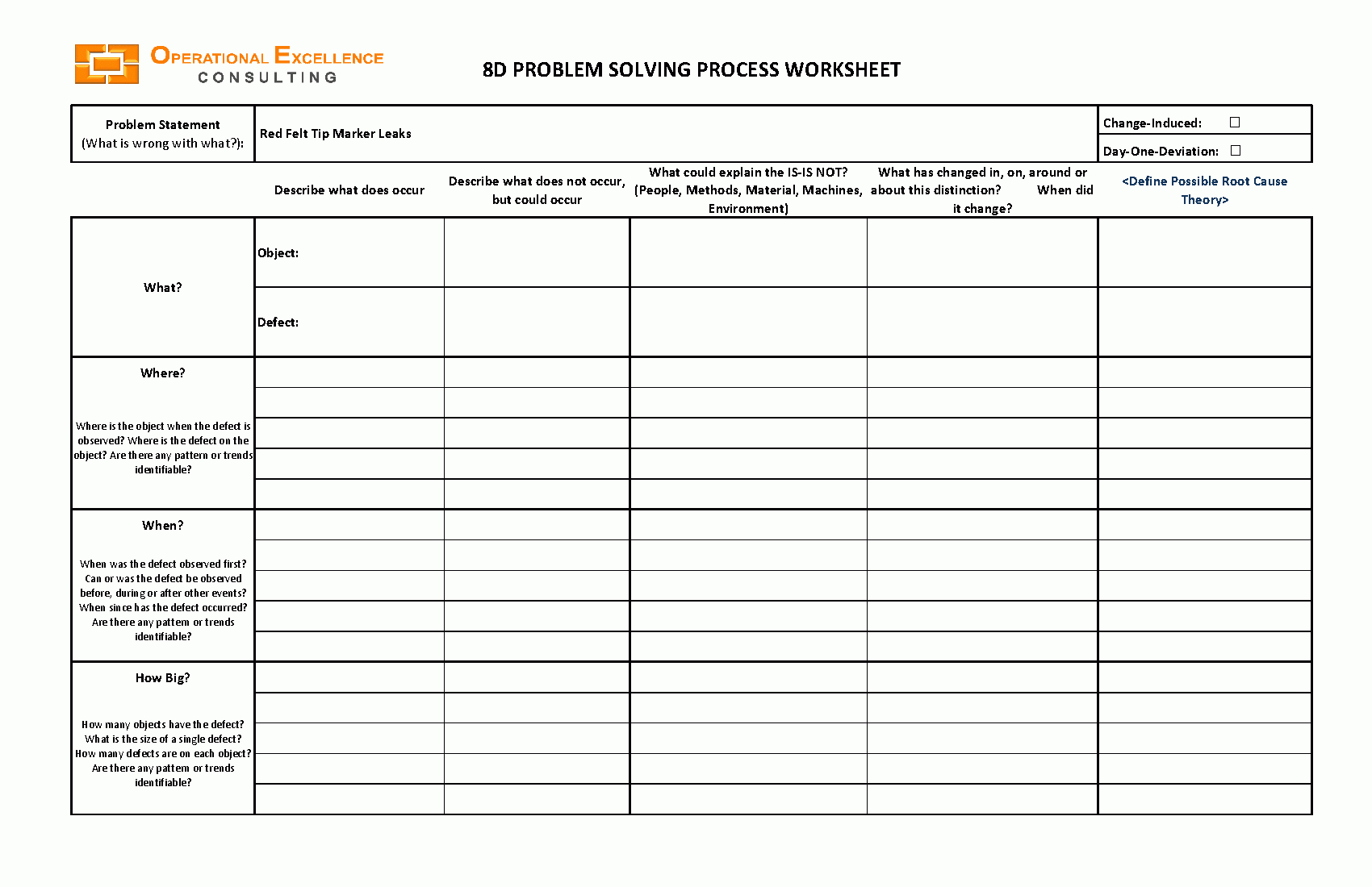 8D Problem Solving Process Excel Templates (Excel Within 8D Report Template