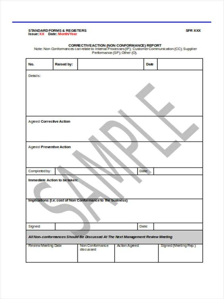 9+ Employee Correction Forms & Templates – Pdf, Doc | Free Intended For Non Conformance Report Form Template