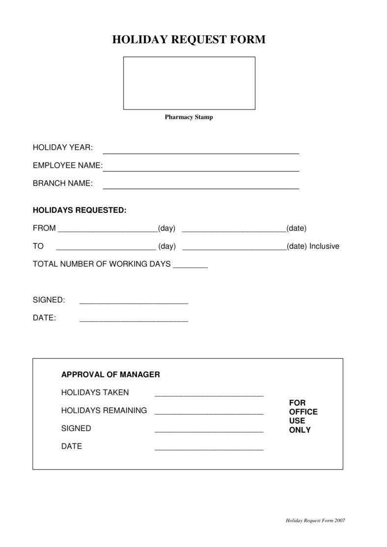 9+ Holiday Request Form Templates – Pdf, Doc | Free Regarding Check Request Template Word