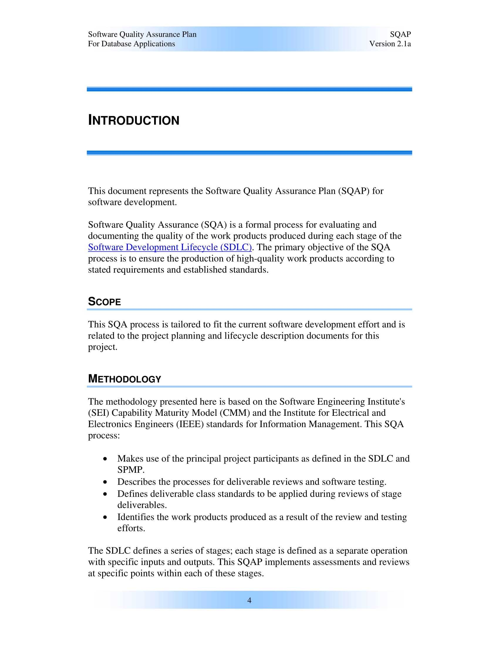 9+ Software Quality Assurance Plan Examples – Pdf | Examples Throughout Data Quality Assessment Report Template