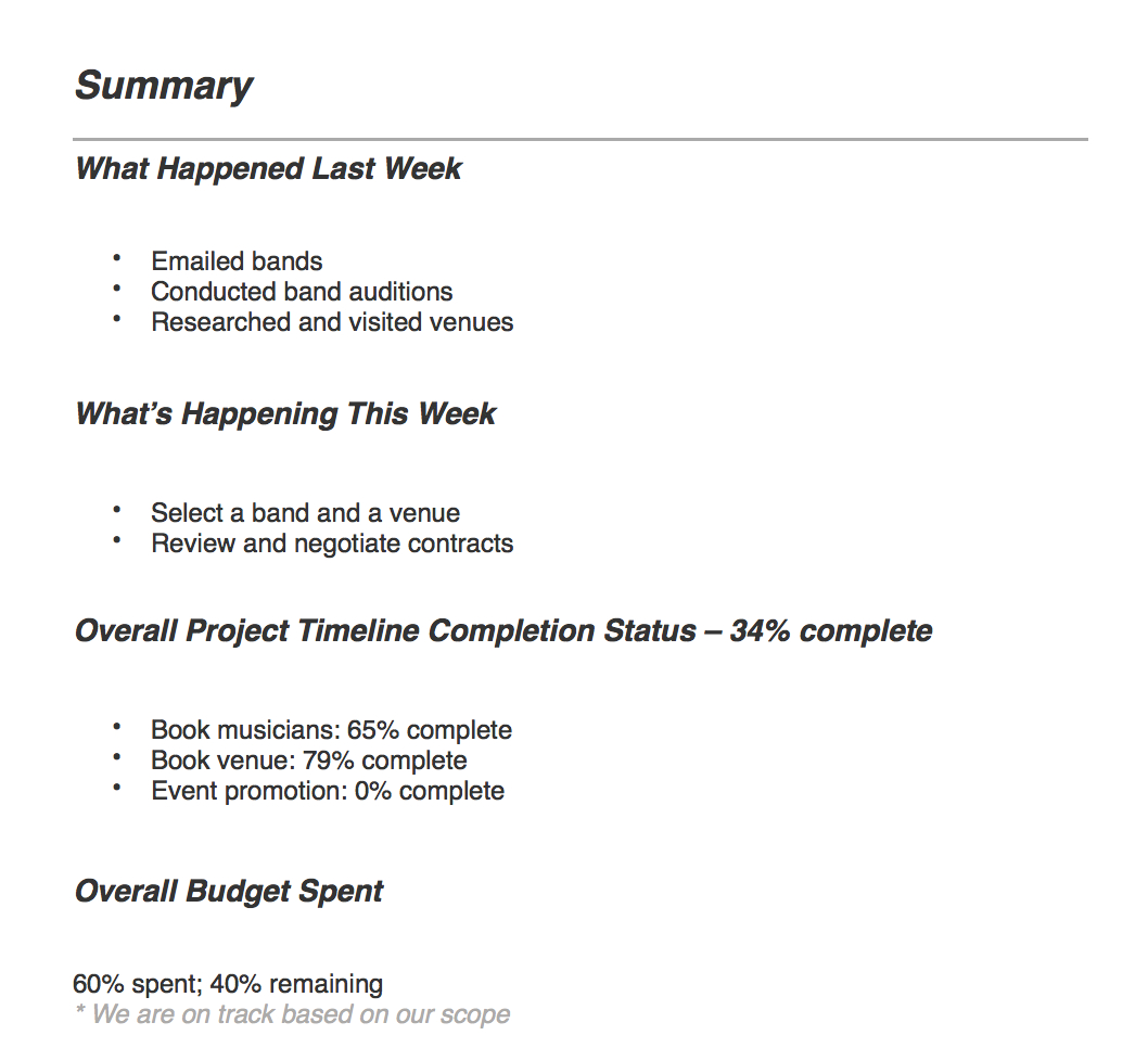 A Sample Project Report – Calep.midnightpig.co For Project Management Final Report Template