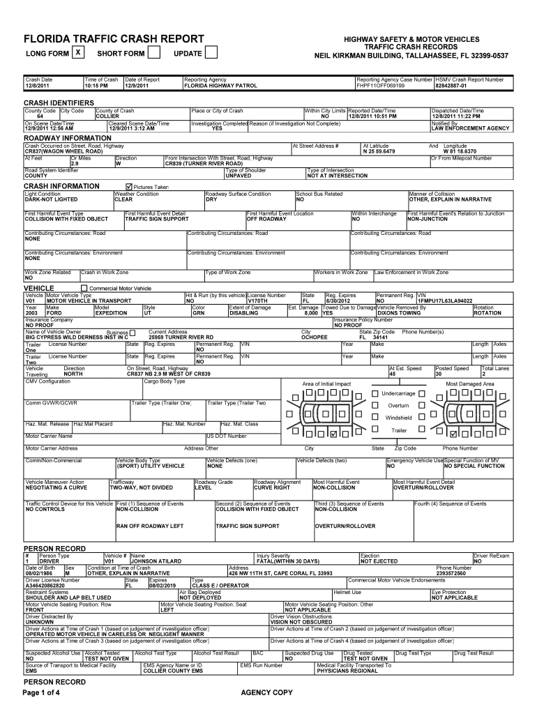 Accident Report – Fill Online, Printable, Fillable, Blank Throughout Vehicle Accident Report Template
