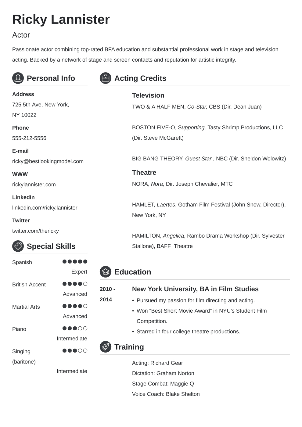 Actors Resume Format – Dalep.midnightpig.co Pertaining To Theatrical Resume Template Word