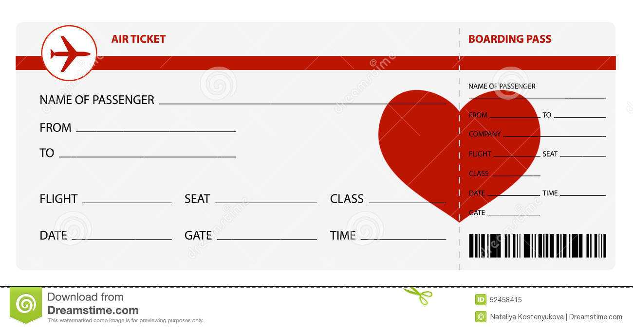 Air Ticket Stock Vector. Illustration Of Coupon, Airplane Intended For Plane Ticket Template Word
